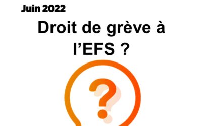 LE DROIT DE GREVE A L’EFS