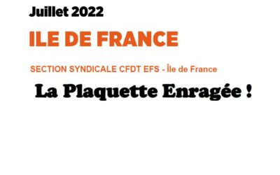 La Plaquette Enragée IDF juillet 2022