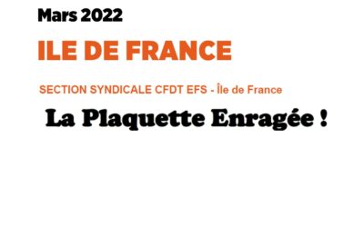 La Plaquette Enragée IDF mars 2022