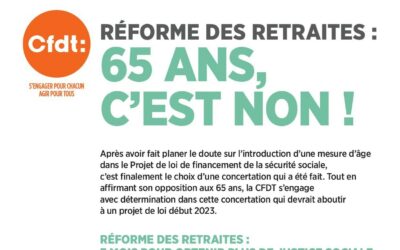 Réforme des retraites : 65 ans, c’est non !