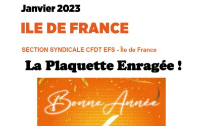 La Plaquette Enragée IDF janvier 2023